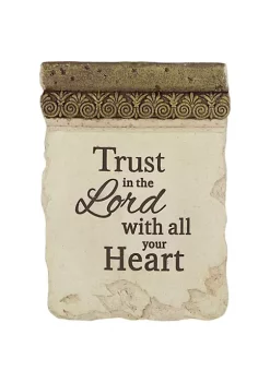 Best Sale 😉 Roman 8" Inspirational Religious "Trust in the Lord with all Your Heart" Ornate Decorative Plaque 🎉 -Cheap Lars Amadeus Shop Belk 3543