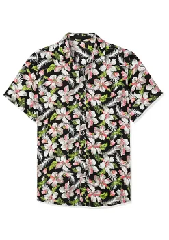 Deals 💯 Lars Amadeus Men's Slim Fit Floral Print Short Sleeve Button Down Beach Hawaiian 👚 Shirt ❤️ -Cheap Lars Amadeus Shop Belk 357