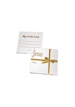 Cheapest 🧨 Roman Club Pack of 360 White and Gold Colored "MY GIFT LIST" and "TO JESUS" Gift Tags 3.5” ⌛