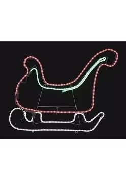 Flash Sale ✔️ Roman 25" Red and Green LED Lighted Sleigh Silhouette 🎅 Christmas Outdoor Decor 🤩