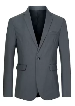 Best deal ✨ Lars Amadeus Men's Business Blazer Notch Lapel One Button Slim Fit Solid Sport 🧥 Coat 🛒