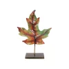 Promo 🎉 Roman 14" Green and Brown Autumn Maple Leaf Votive Candle Holder 🧨