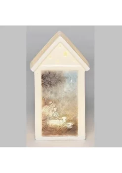 Wholesale 😍 Roman 7.5" Pre-Lit Ivory LED Building 🎄 Christmas Tabletop Decor 🤩 -Cheap Lars Amadeus Shop Belk 3662