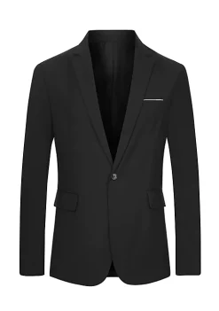 Best deal ✨ Lars Amadeus Men's Business Blazer Notch Lapel One Button Slim Fit Solid Sport 🧥 Coat 🛒 -Cheap Lars Amadeus Shop Belk 367