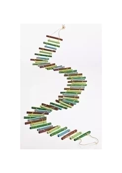 Wholesale 🎉 Roman 6' x 4.5" Green and Blue Ladder Style Artificial ❄ Christmas Garland - Unlit ⭐