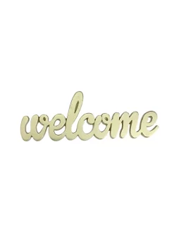 Best reviews of 🥰 Roman 9" Elegant Indoor Shimmering Gold Tone Cursive "Welcome" Cut-Out Decoration ✔️