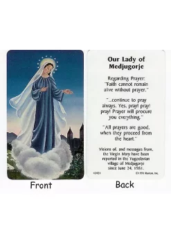 Best Sale 🔔 Roman Club Pack Of 50 "Our Lady Of Medjugorje" Religious Prayer Cards #43421 🎁