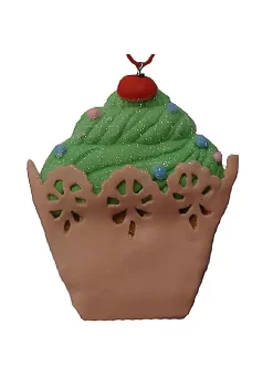 Cheap Lars Amadeus Shop 12 Discount ๐ฏ Roman 4" Brown and Green Sweet Memories Cupcake with Cherry on Top ๐ Christmas Ornament ๐