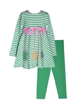 Hot Sale 🧨 Bonnie Jean 👧 Girls 4-6x 3/4 Sleeve St. Patty's Day Set 🥰