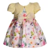 Brand new ⌛ Bonnie Jean Baby 👧 Girls Short Sleeve Floral Bow Cardigan 👗 Dress 🥰
