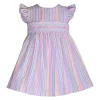 New ❤️ Bonnie Jean Baby 👧 Girls Short Sleeve Rainbow Smocked 👗 Dress ⭐