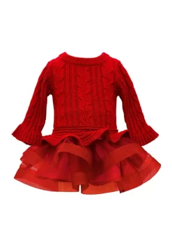 Top 10 🔥 Bonnie Jean Toddler 👧 Girls Long Sleeve Cable Knit Sweater 👗 Dress 👏