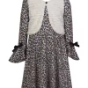 Outlet 😉 Bonnie Jean 👧 Girls 7-16 Leopard Fur Vest Set 🧨