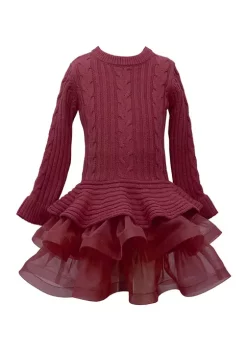 Best deal ✨ Bonnie Jean 👧 Girls 7-16 Sweater With Horse Hair 👗 Dress 😍