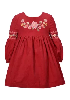Top 10 ⭐ Bonnie Jean Toddler 👧 Girls Long Sleeve Embroidered Corduroy 👗 Dress 🔥 -Cheap Lars Amadeus Shop Belk 3911