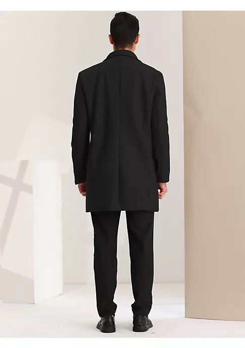 Discount 🤩 Lars Amadeus Men's Winter Overcoat Double Breasted Notched Lapel Mid-Length Pea 🧥 Coat ⭐ 5 Discount 🤩 Lars Amadeus Men's Winter Overcoat Double Breasted Notched Lapel Mid-Length Pea 🧥 Coat ⭐ - Image 5