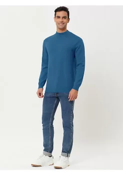 Wholesale 🔥 Lars Amadeus Men's Slim Fit Mock Turtleneck Neck Knit Pullover Lightweight Long Sleeves Basic Sweaters 🔥 -Cheap Lars Amadeus Shop Belk 404