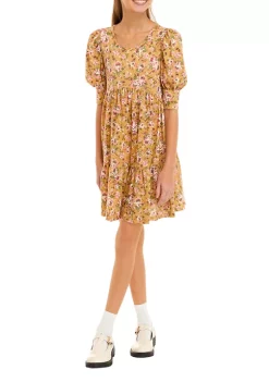 Deals ⭐ Bonnie Jean 👧 Girls 7-16 Knit Empire Print 👗 Dress ⌛ -Cheap Lars Amadeus Shop Belk 4054