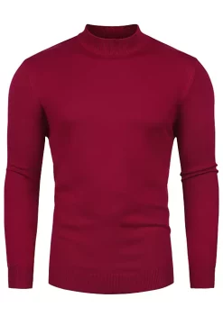 Wholesale 🔥 Lars Amadeus Men's Slim Fit Mock Turtleneck Neck Knit Pullover Lightweight Long Sleeves Basic Sweaters 🔥 -Cheap Lars Amadeus Shop Belk 412