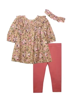Outlet ✔️ Bonnie Jean Toddler 👧 Girls Floral Set with Headband 😀