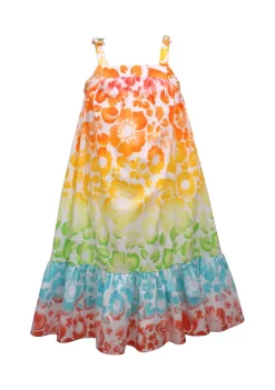New π Bonnie Jean π§ Girls 7-16 Tropical Floral Print Shift π Dress π