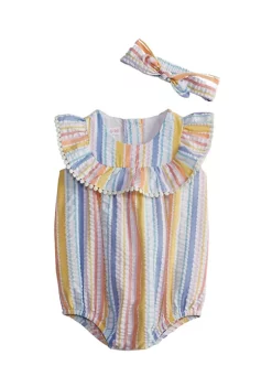 Buy ⌛ Bonnie Jean Baby 👧 Girls Striped Bodysuit and Headband Set ⌛