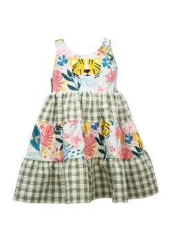 Best Sale π Bonnie Jean Baby π§ Girls Sleeveless Tiered Mixed Print π Dress π
