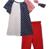 Best deal ⌛ Bonnie Jean 👧 Girls 4-6x Americana Stars and Stripes Set ⭐