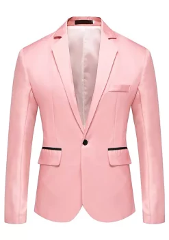 Best Sale 🎉 Lars Amadeus Men's Notched Lapel Button Slim Fit Casual Lightweight Sport 🧥 Coats Blazer 👏 -Cheap Lars Amadeus Shop Belk 423