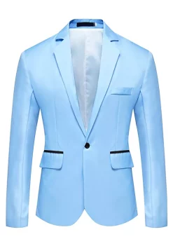 Best Sale 🎉 Lars Amadeus Men's Notched Lapel Button Slim Fit Casual Lightweight Sport 🧥 Coats Blazer 👏 -Cheap Lars Amadeus Shop Belk 427
