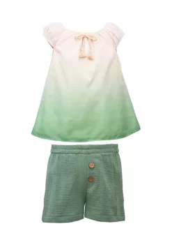 Wholesale 🛒 Bonnie Jean 👧 Girls 4-6x Short Sleeve Dip Dye Set 🎁