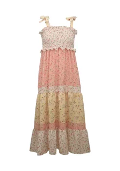 New 😉 Bonnie Jean 👧 Girls 7-16 Ditsy Print Maxi 👗 Dress ❤️ -Cheap Lars Amadeus Shop Belk 4312