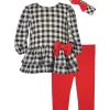 Outlet 🛒 Bonnie Jean 👧 Girls 4-6x Shiny Check Tunic and Pants Set ✨