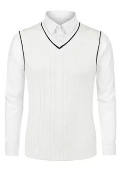 Best reviews of 🌟 Lars Amadeus Men's Classic Knitted Sleeveless V-Neck Pullover Sweater Vest 👏 -Cheap Lars Amadeus Shop Belk 442