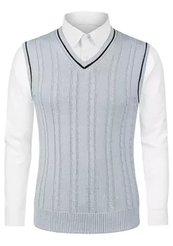 Best reviews of 🌟 Lars Amadeus Men's Classic Knitted Sleeveless V-Neck Pullover Sweater Vest 👏 -Cheap Lars Amadeus Shop Belk 446