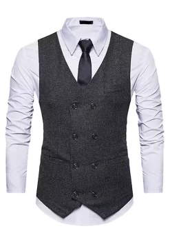 Cheapest 🌟 Lars Amadeus Men's 👗 Dress Suit Vest Double Breasted Slim Fit Prom Sleeveless Waistcoat ❤️