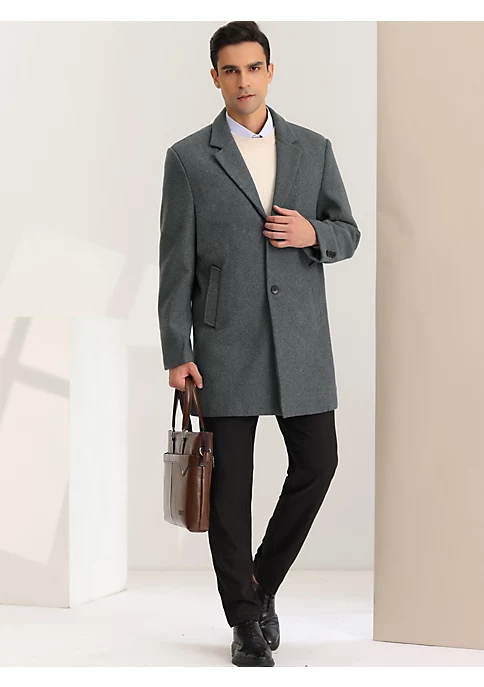 Promo ⭐ Lars Amadeus Men's Classic Trench Notched Lapel Single Breasted Winter Long 🧥 Coat 🤩 4 Promo ⭐ Lars Amadeus Men's Classic Trench Notched Lapel Single Breasted Winter Long 🧥 Coat 🤩 - Image 4