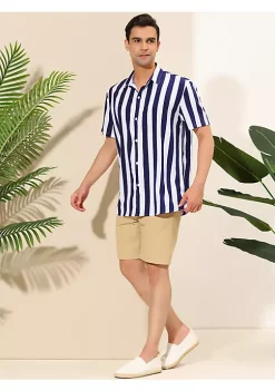Hot Sale 🎉 Lars Amadeus Men's Stripe 👕 Shirt Short Sleeved Color Block Button Down Beach 👕 Shirt 🎉 13 Hot Sale 🎉 Lars Amadeus Men's Stripe 👕 Shirt Short Sleeved Color Block Button Down Beach 👕 Shirt 🎉 -Cheap Lars Amadeus Shop Belk 475