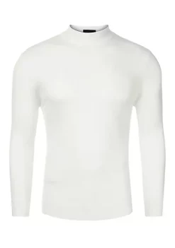 Outlet 😀 Lars Amadeus Men's Mock Neck Sweater Solid Color Classic Long Sleeves Knit Pullover 🧨 -Cheap Lars Amadeus Shop Belk 502