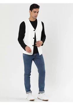 Buy ๐ Lars Amadeus Men's V Neck Vests Sleeveless Pockets Button Up Casual Vest ๐งจ 12 Buy ๐ Lars Amadeus Men's V Neck Vests Sleeveless Pockets Button Up Casual Vest ๐งจ -Cheap Lars Amadeus Shop Belk 509