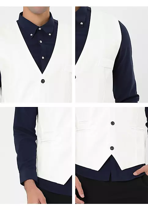 Buy ๐ Lars Amadeus Men's V Neck Vests Sleeveless Pockets Button Up Casual Vest ๐งจ 5 Buy ๐ Lars Amadeus Men's V Neck Vests Sleeveless Pockets Button Up Casual Vest ๐งจ - Image 5