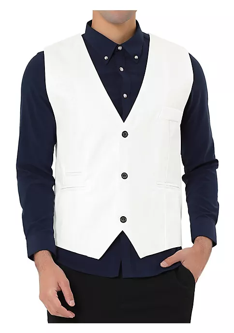 Buy ๐ Lars Amadeus Men's V Neck Vests Sleeveless Pockets Button Up Casual Vest ๐งจ 10 Buy ๐ Lars Amadeus Men's V Neck Vests Sleeveless Pockets Button Up Casual Vest ๐งจ - Image 10