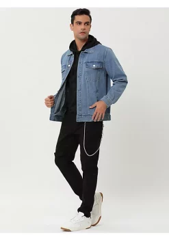 Cheapest ✨ Lars Amadeus Men's Jean Jacket Trucker Casual Lightweight Denim Jackets 😍 -Cheap Lars Amadeus Shop Belk 519