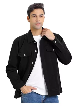 Cheapest ✨ Lars Amadeus Men's Jean Jacket Trucker Casual Lightweight Denim Jackets 😍 -Cheap Lars Amadeus Shop Belk 526
