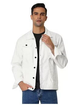 Cheapest ✨ Lars Amadeus Men's Jean Jacket Trucker Casual Lightweight Denim Jackets 😍 -Cheap Lars Amadeus Shop Belk 527