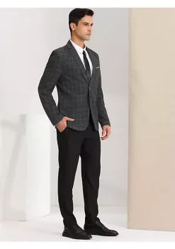 Brand new 🎉 Lars Amadeus Men's Plaid Blazer Lapel Collar Slim Fit Checked Print Sport 🧥 Coats 😉 -Cheap Lars Amadeus Shop Belk 539