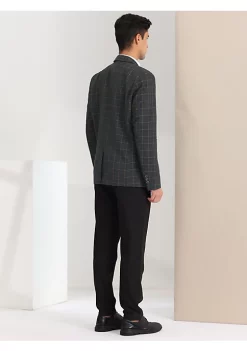 Brand new 🎉 Lars Amadeus Men's Plaid Blazer Lapel Collar Slim Fit Checked Print Sport 🧥 Coats 😉 -Cheap Lars Amadeus Shop Belk 540