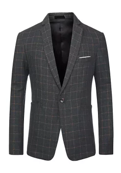 Brand new 🎉 Lars Amadeus Men's Plaid Blazer Lapel Collar Slim Fit Checked Print Sport 🧥 Coats 😉 -Cheap Lars Amadeus Shop Belk 542