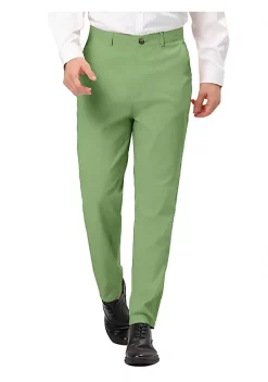 Deals 😍 Lars Amadeus Men's 👗 Dress Trousers Solid Color Flat Front Skinny Business Pants 👍 -Cheap Lars Amadeus Shop Belk 570