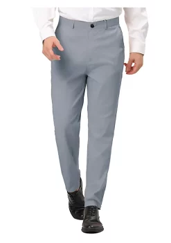 Deals 😍 Lars Amadeus Men's 👗 Dress Trousers Solid Color Flat Front Skinny Business Pants 👍 -Cheap Lars Amadeus Shop Belk 573